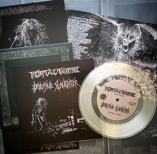 PORTAL TOMB / EXTENSIVE SLAUGHTER SPLIT 7" LTD CLEAR